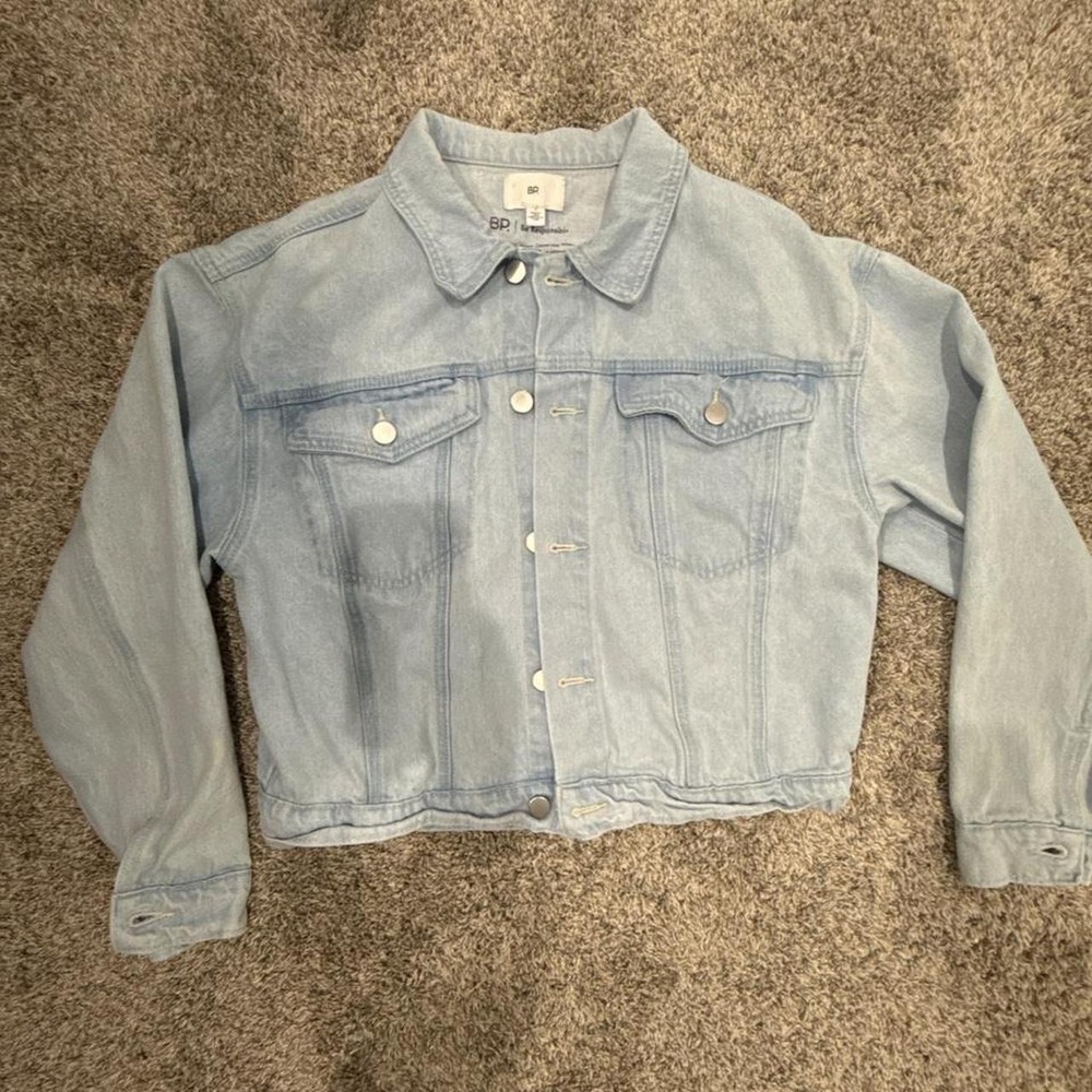 BP light blue denim jacket with a relaxed fit